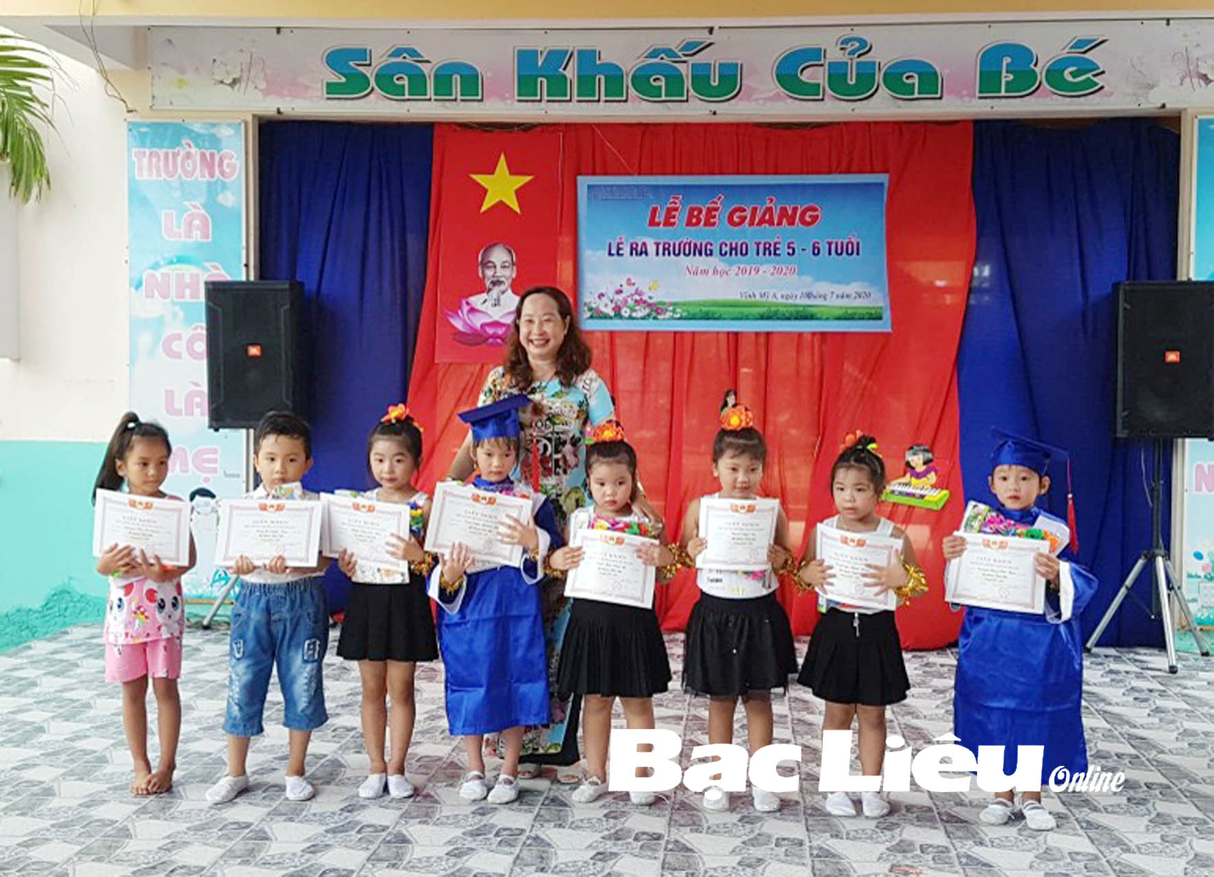 Trường Mầm Non Hoa Sen (Huyện Hòa Bình): Duy Trì Tốt Tỷ Lệ Trẻ 5 Tuổi Ra Lớp
