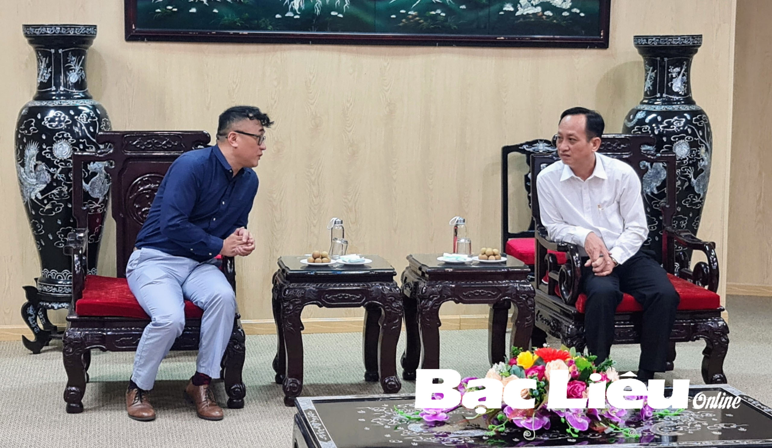Chủ tịch UBND tỉnh - Phạm Văn Thiều tiếp Tổng Giám đốc Công ty Cổ phần Xây lắp dầu khí Việt Nam 