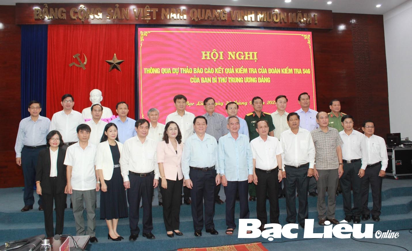 Hội nghị thông qua dự thảo kết quả kiểm tra của Đoàn kiểm tra 546 của Ban Bí thư Trung ương tại Bạc Liêu