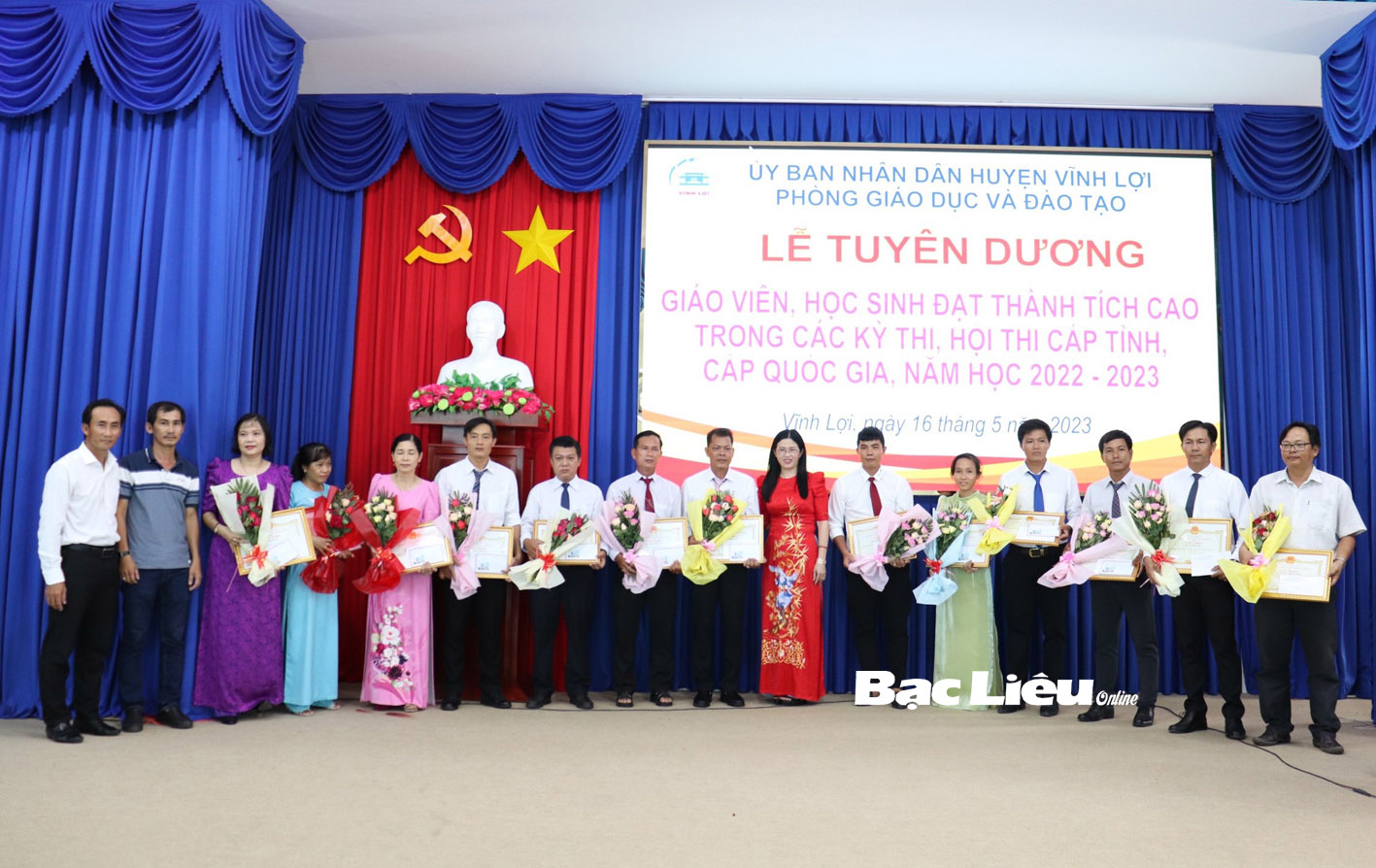 Ngành Giáo dục huyện Vĩnh Lợi: Tôn vinh giáo viên và học sinh đạt thành tích xuất sắc trong năm học 2022 - 2023