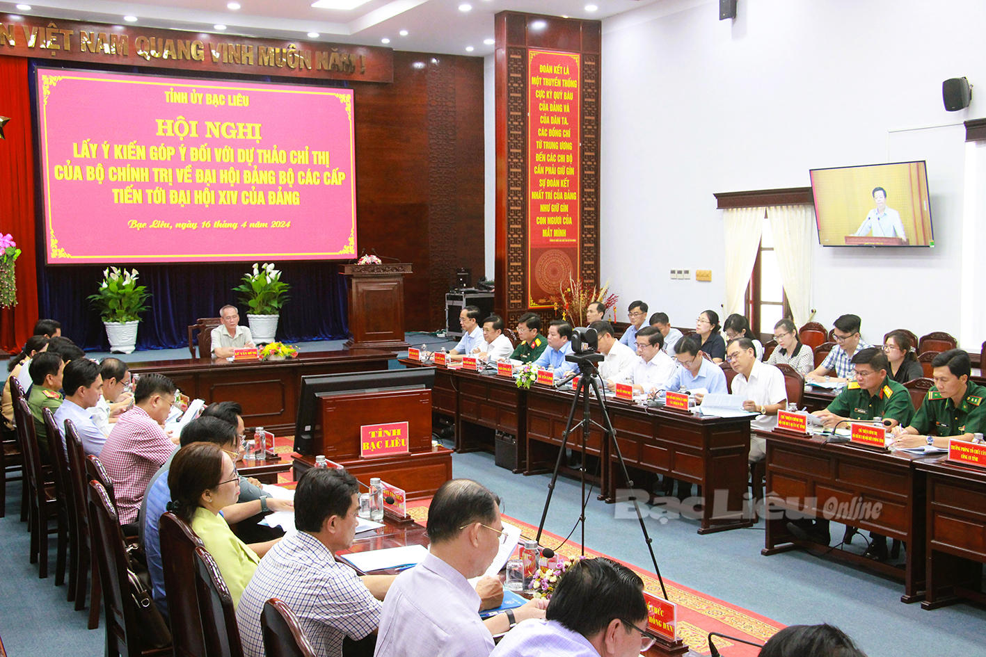 Góp ý dự thảo Chỉ thị của Bộ Chính trị về Đại hội Đảng bộ các cấp, tiến tới Đại hội XIV của Đảng