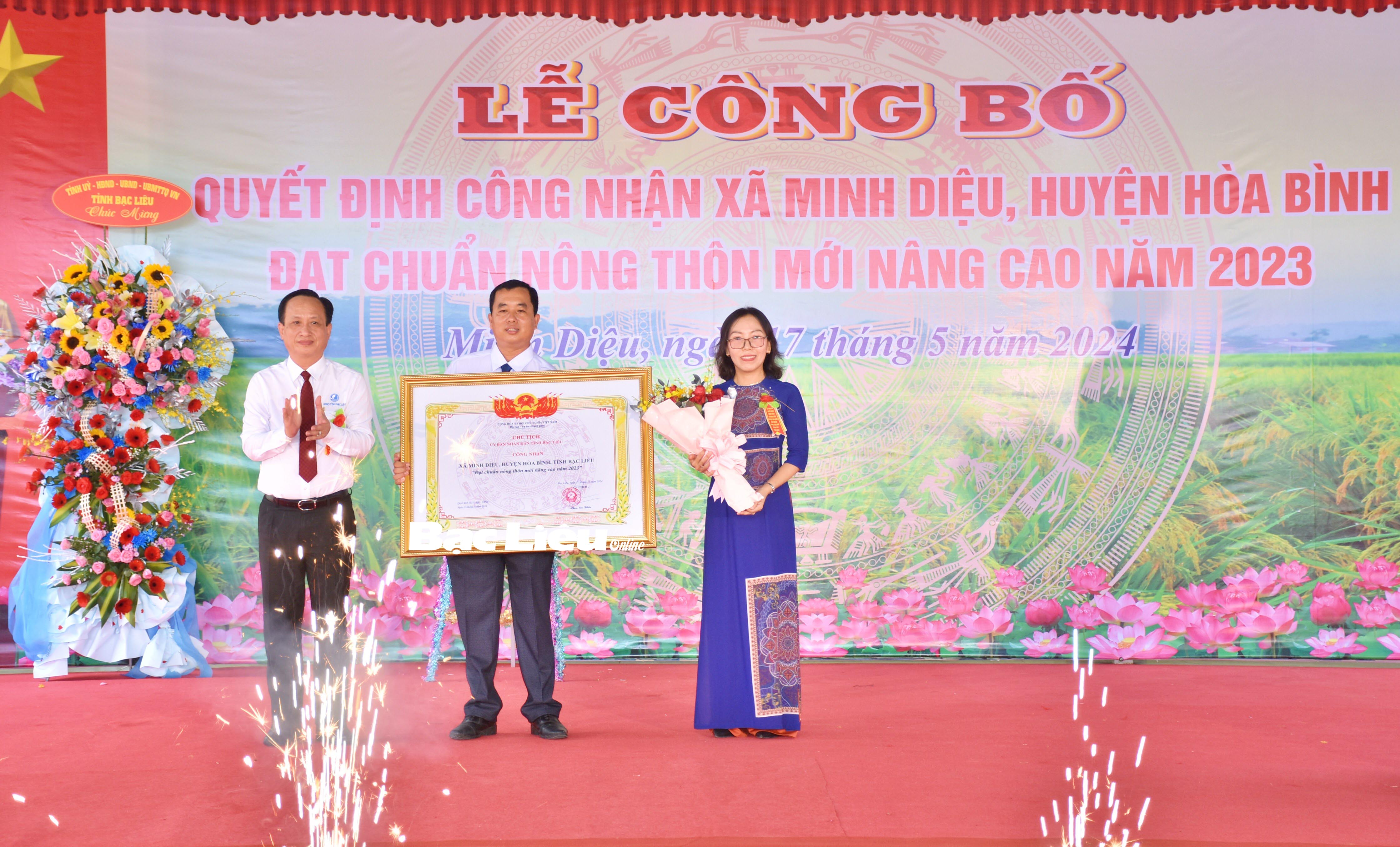 Xã Minh Diệu được công nhận NTM nâng cao năm 2023